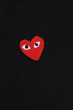 Women COMME DES GARÇONS PLAY Heart logo patch cotton t-shirt