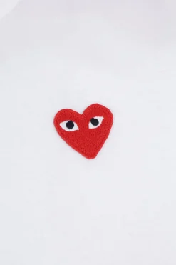 Women COMME DES GARÇONS PLAY Heart logo patch cotton t-shirt