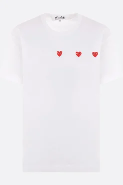 Women COMME DES GARÇONS PLAY Heart logo print cotton t-shirt