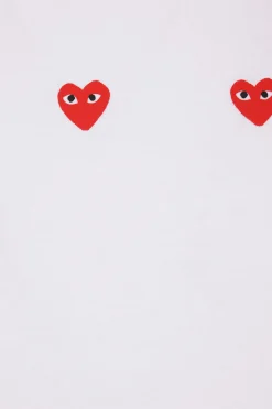 Women COMME DES GARÇONS PLAY Heart logo print cotton t-shirt