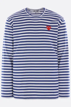 Women COMME DES GARÇONS PLAY Heart patch cotton long-sleeve t-shirt