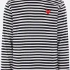 Women COMME DES GARÇONS PLAY Heart patch cotton long-sleeve t-shirt