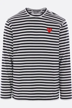 Women COMME DES GARÇONS PLAY Heart patch cotton long-sleeve t-shirt