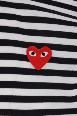 COMME DES GARÇONS PLAY Heart patch cotton long-sleeve t-shirt