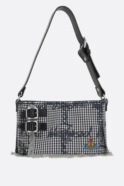 Women VIVIENNE WESTWOOD Heater shoulder bag in Gingham fabric