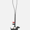 Women THOM BROWNE Hector bag charm in pebble grain leather