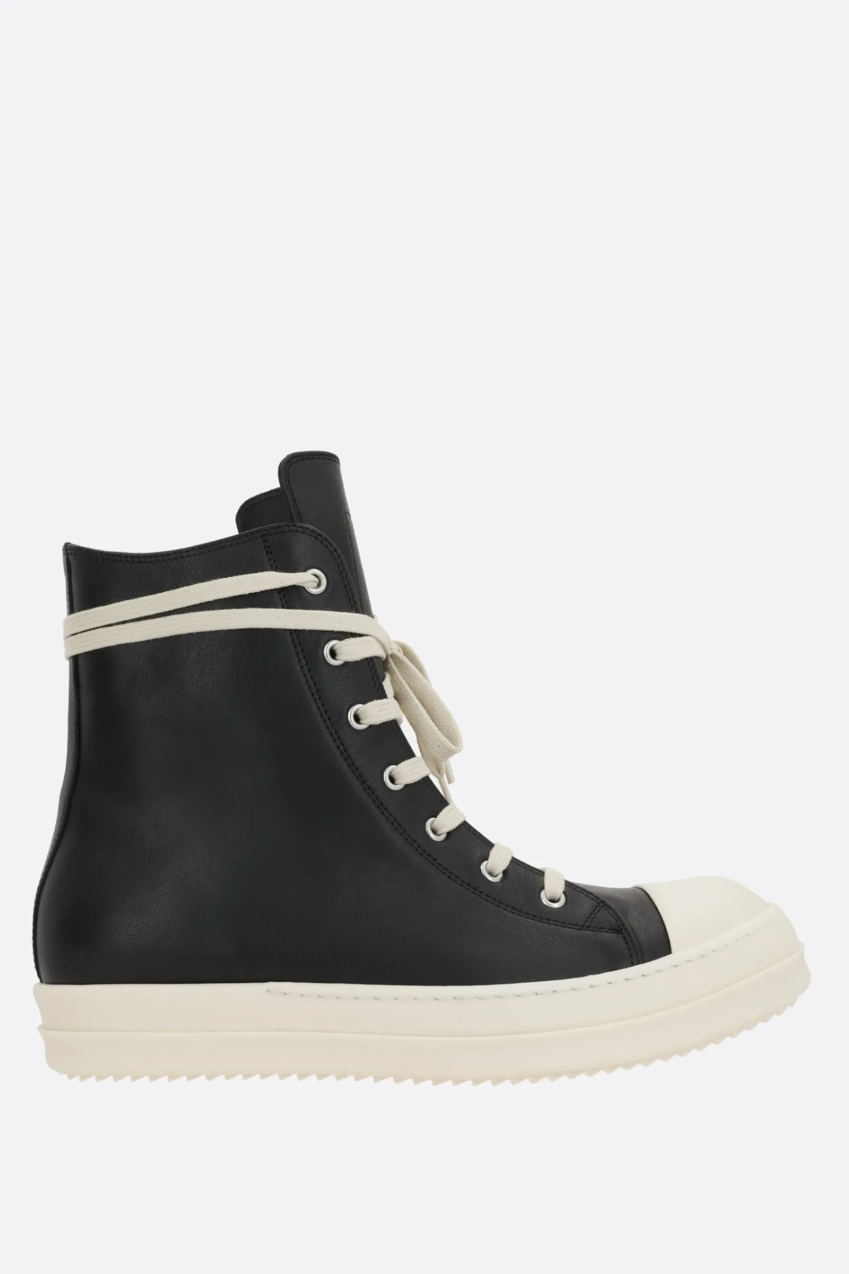 Women RICK OWENS high-top smooth leather sneakers
