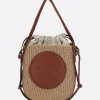 Women CHLOÉ Horse Medal small bucket bag in fair-trade paper