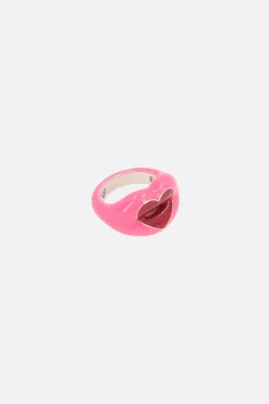 Women HOTLIPS BY SOLANGE Hotlips enameled silver ring