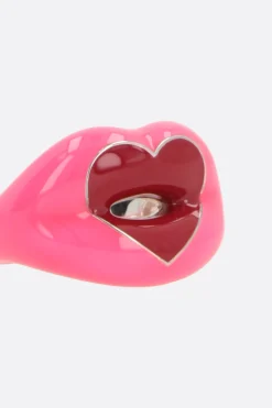 Women HOTLIPS BY SOLANGE Hotlips enameled silver ring