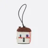 Women JW ANDERSON House bag charm in crochet