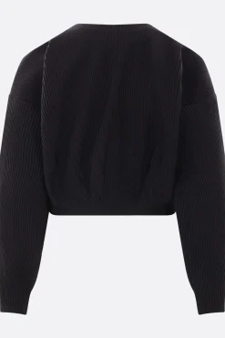 Women CFCL Hypha cropped bomber jacket in rib knit