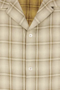 SÉFR Ignacio shirt in check cotton and linen