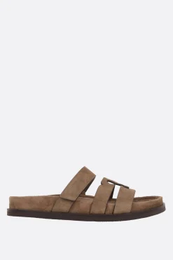 Women TORY BURCH Ines Sport slide sandals in suede