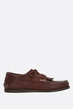 YUKETEN Italian Blucher lace-up shoes in grainy leather