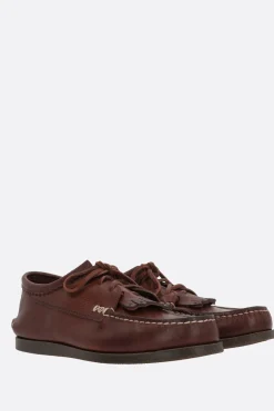 YUKETEN Italian Blucher lace-up shoes in grainy leather