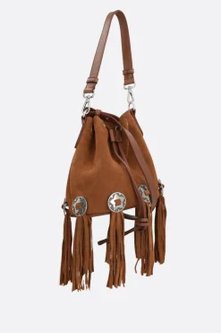 Women HTC LOS ANGELES Janis bucket bag in suede