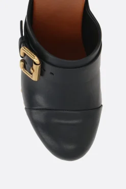 Women CHLOÉ Jeanette smooth leather platform clogs