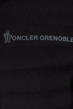 MONCLER GRENOBLE jersey and nylon padded hoodie