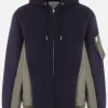 SACAI jersey and twill full-zip hoodie