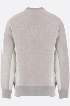 SACAI jersey and twill sweatshirt