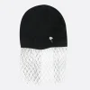 Women UNDERCOVER jersey beanie with veil