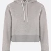 Women SACAI jersey cropped hoodie