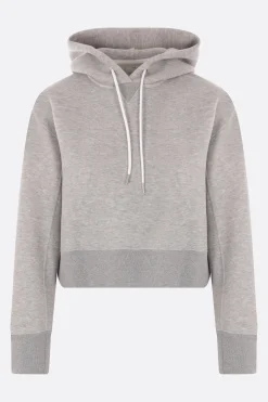 Women SACAI jersey cropped hoodie