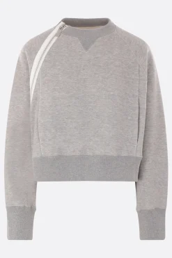 Women SACAI jersey cropped sweatshirt