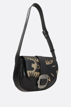 Women HTC LOS ANGELES Joan Boots shoulder bag in craquelé leather