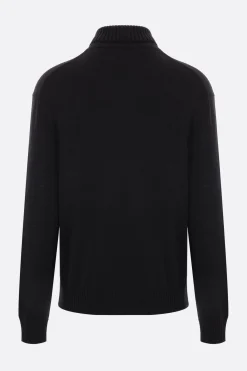 JIL SANDER JS+ embroidered wool turtleneck