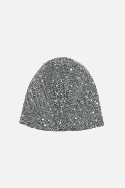 Women MAISON MICHEL Jude beanie in sequinned knit