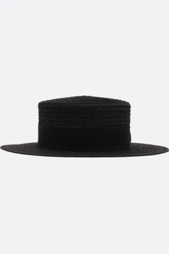 Women MAISON MICHEL Kiki hemp canotier hat