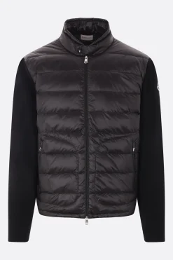 MONCLER knit and down-filled nylon cardigan