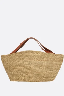 Women INES BRESSAND large Gousse handbag in natural fiber