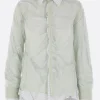 Women MAISON MARGIELA layered shirt in cotton and organza