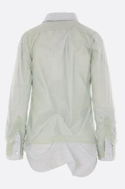 Women MAISON MARGIELA layered shirt in cotton and organza