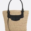 Women BALENCIAGA Le City small basket bag in raffia