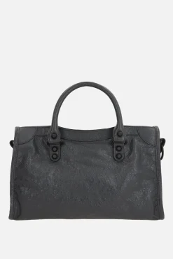 Women BALENCIAGA Le City small tote bag in Arena Storico leather