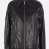 Women JIL SANDER leather full-zip jacket
