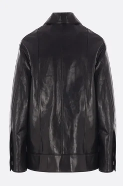 Women JIL SANDER leather full-zip jacket
