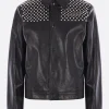 JIL SANDER leather jacket with studs