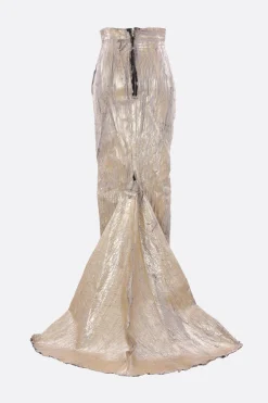 Women RICK OWENS Lido long skirt in megacrust stretch denim