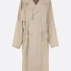 Women LEMAIRE light hooded trench coat in cotton