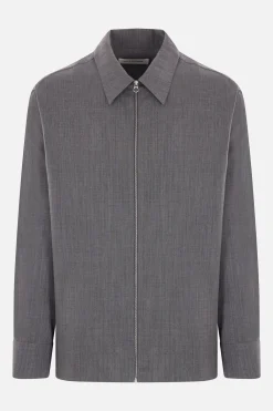 JIL SANDER lightweight wool overshirt