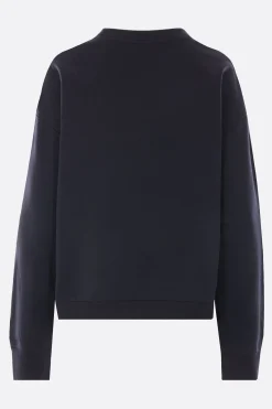 Women MONCLER logo embroidered jersey sweatshirt