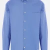 COMME DES GARÇONS HOMME logo embroidered poplin shirt