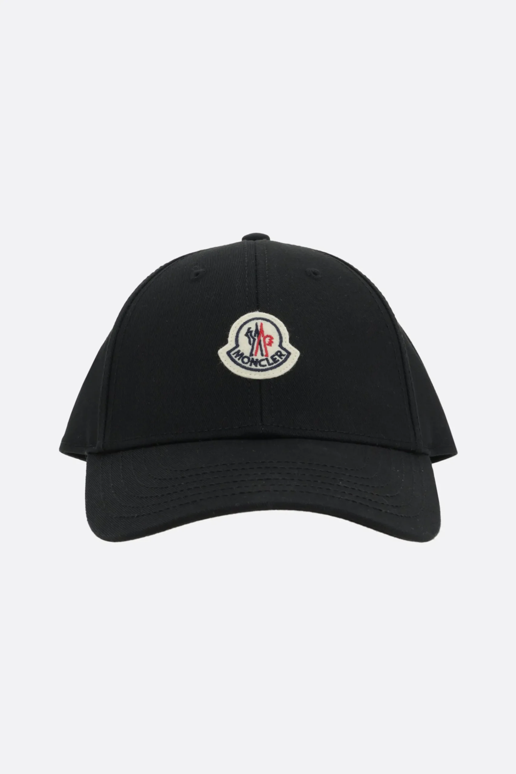 Women MONCLER logo patch gabardine baseball cap