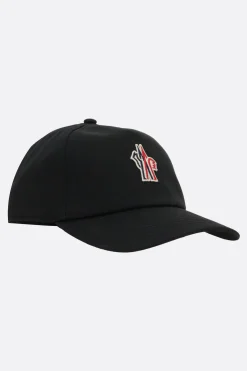 MONCLER GRENOBLE logo patch gabardine baseball cap