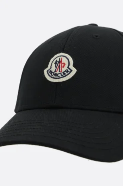 Women MONCLER logo patch gabardine baseball cap